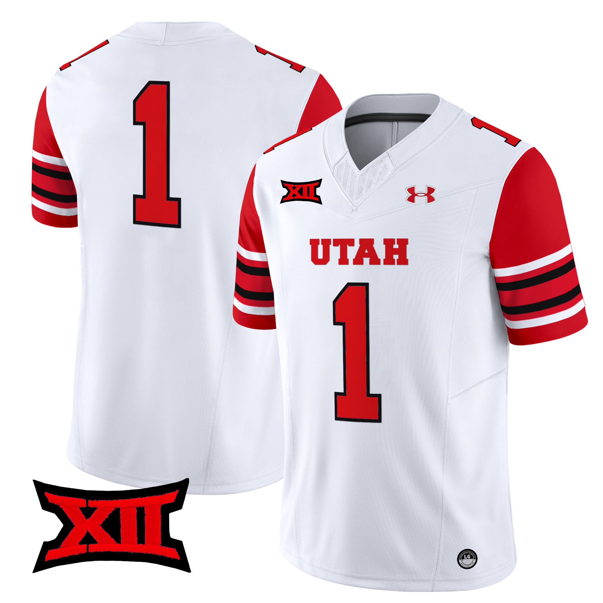Men Utah Utes #1 No Name White 2024 Vapor Limited NCAA Jersey->more ncaa teams->NCAA Jersey